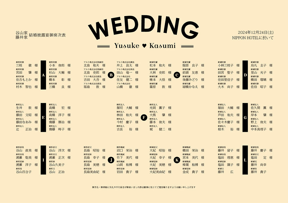 【無料ダウンロード】 円卓 席次表 最優秀作品賞